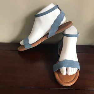 Denim Blue Ankle Sandals